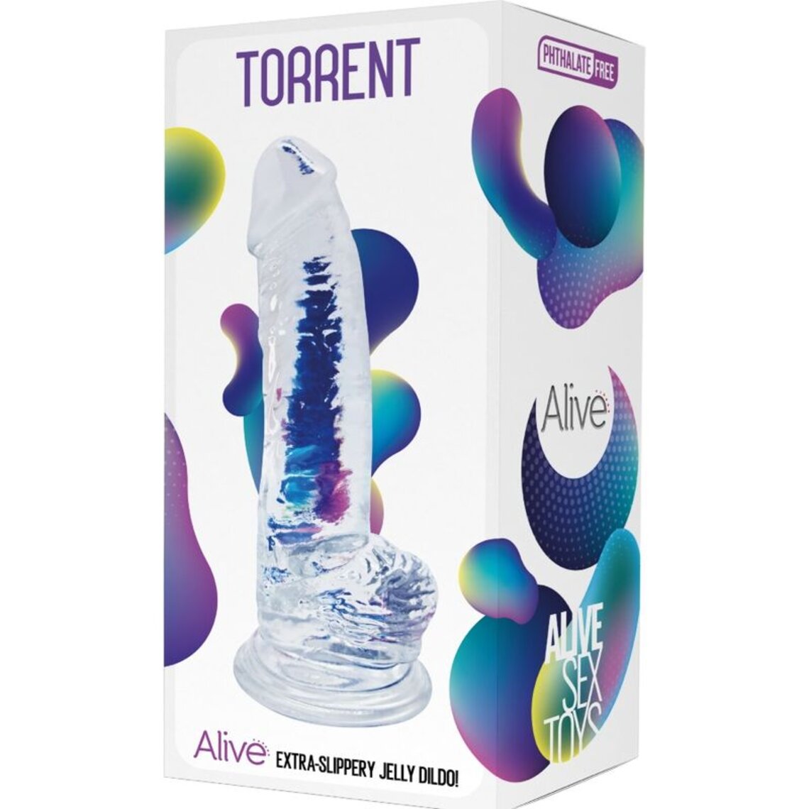 ALIVE torrent - Transparent dildo 20.6 cm | Sex toy